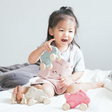 Load image into Gallery viewer, Push Along Bunny - Blue
