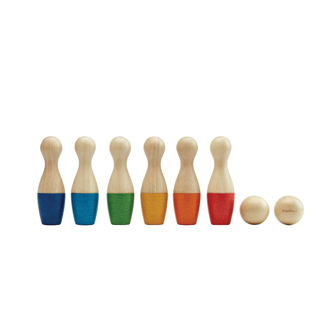 PlanToys Eco-Friendly Wooden Kids' Bowling Set