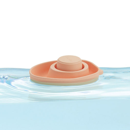 PlanToys Sustainable Rubber Convertible Boat - Pastel Orange
