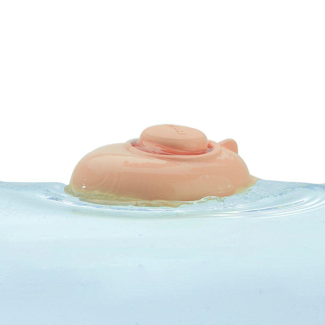 PlanToys Sustainable Rubber Convertible Boat - Pastel Orange