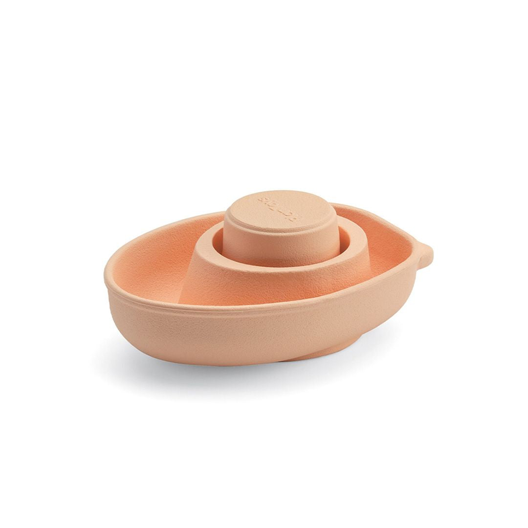 PlanToys Sustainable Rubber Convertible Boat - Pastel Orange