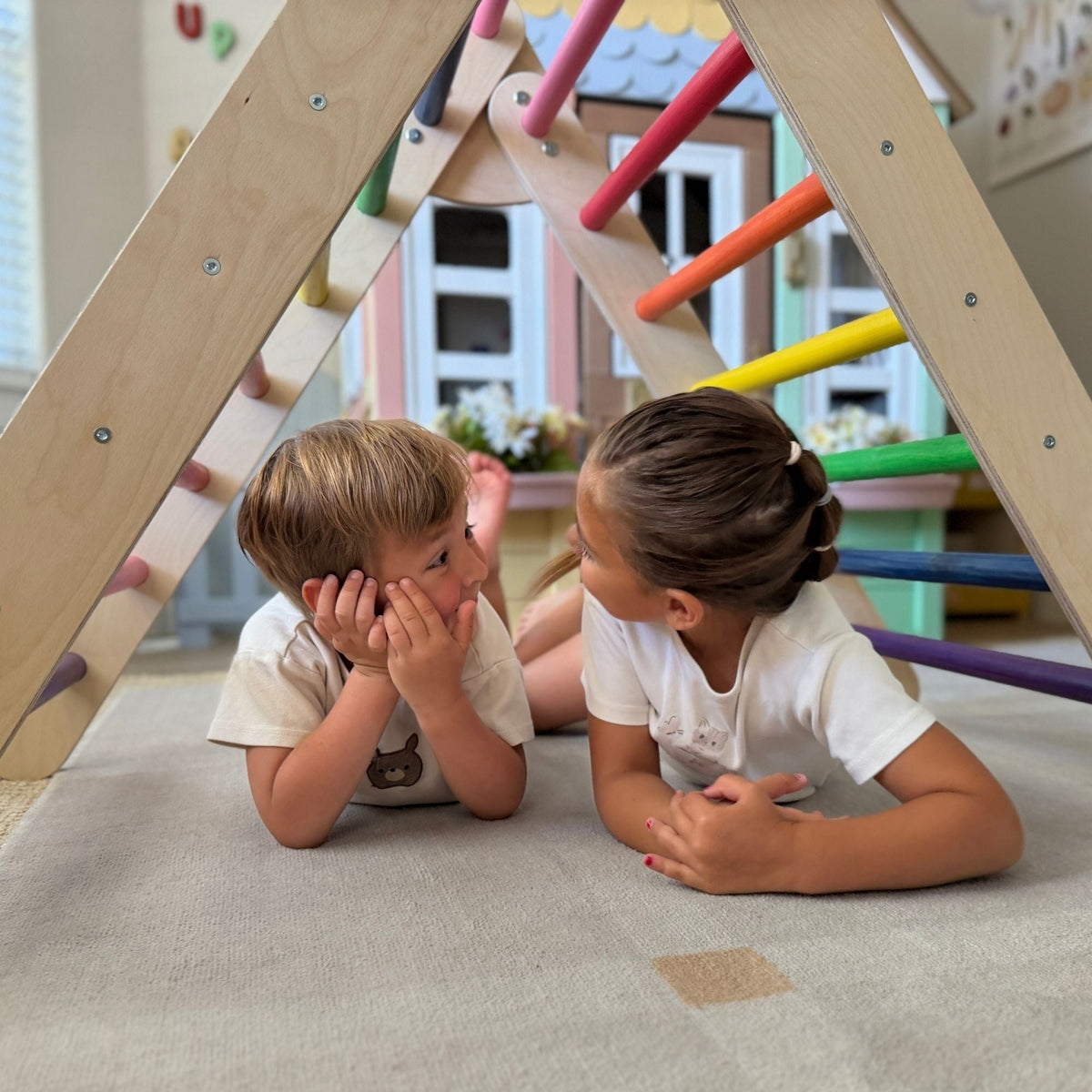Bunny Hopkins Classic Climber Playset – Original Pikler Triangle with Reversible Ramp, Made in the USA