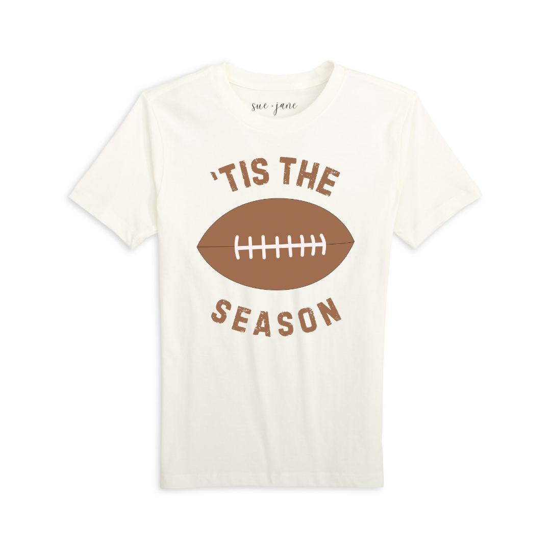 Sue and Jane 'Tis the Season Football Organic Cotton Kids' Tee (Youth 4/5–14/16)