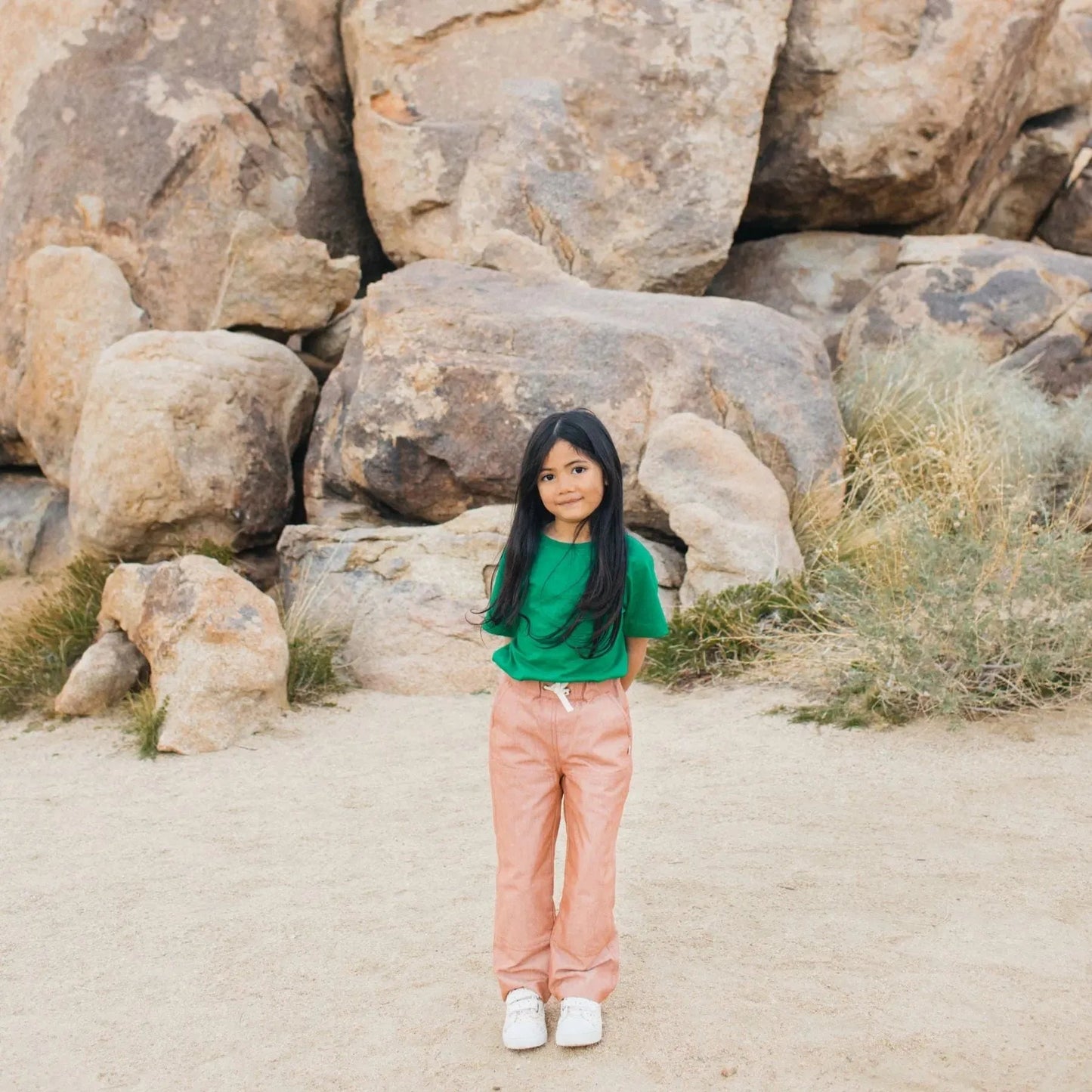 Jackalo Jules Organic Cotton Pants - Orange Chambray