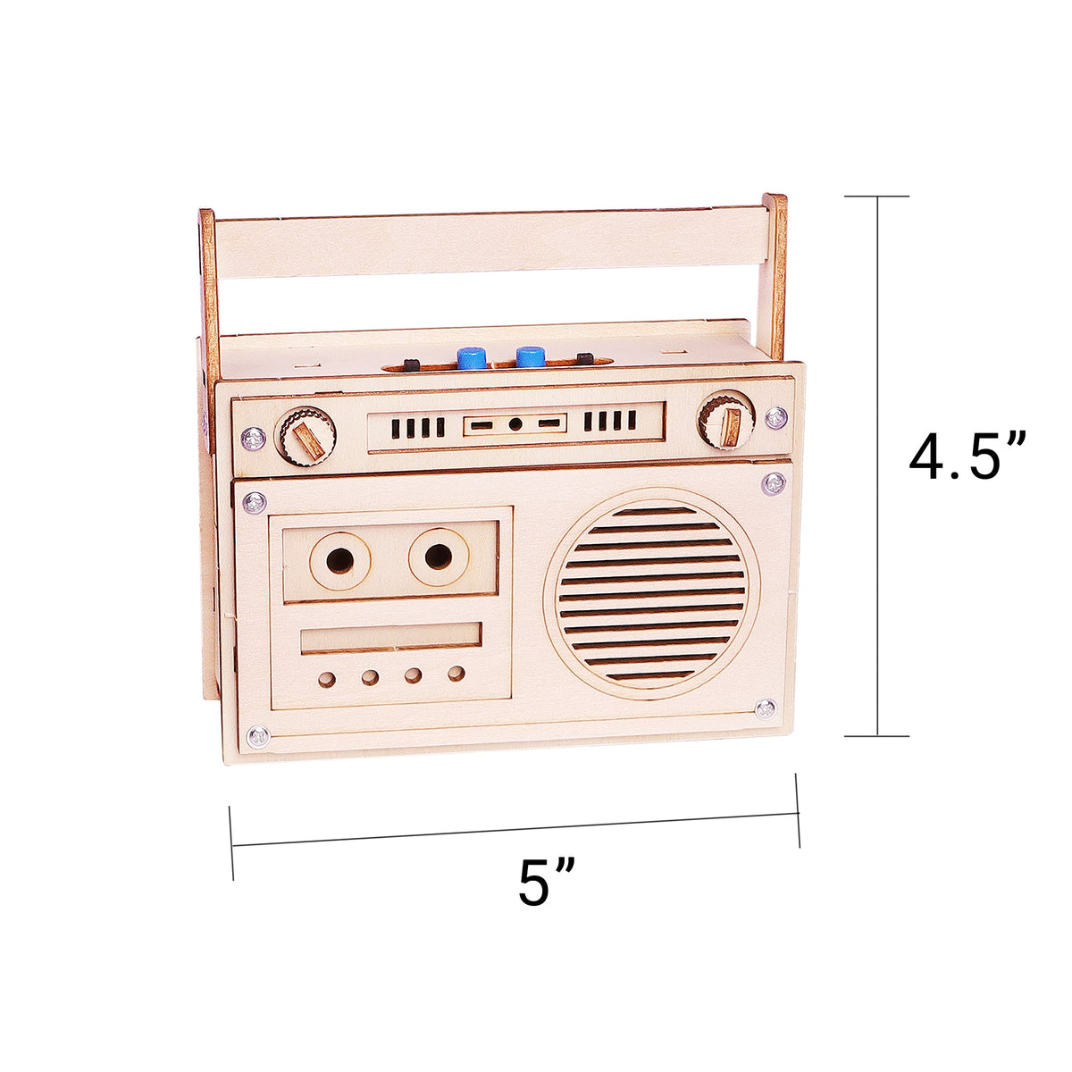 Kitsville 60-Second Voice Recorder DIY Kit – Wooden STEM Building Kit for Kids