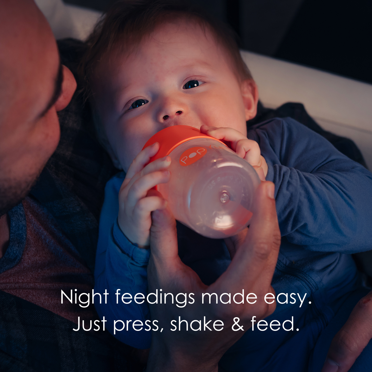 PopYum 7-Piece Baby Bottle Bundle – Blue 9oz 3-Pack + Stage 3 & 4 Nipples
