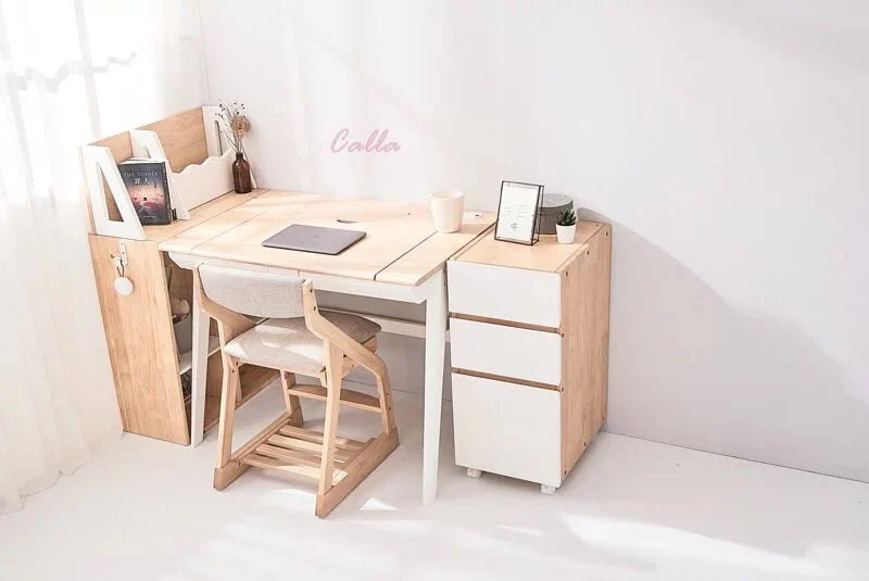 Calla D Desk Bookshelf - Compact Hardwood Organizer for Clutter