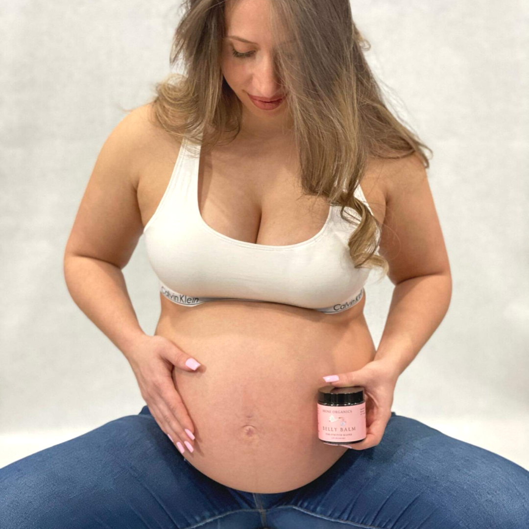Irene Organics Belly Butter - Unscented Balm for Stretch Mark Defense