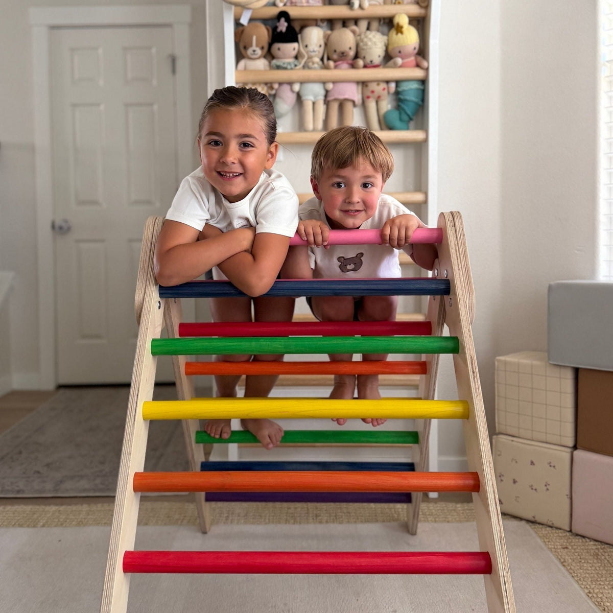 Bunny Hopkins Classic Climber Playset – Original Pikler Triangle with Reversible Ramp, Made in the USA