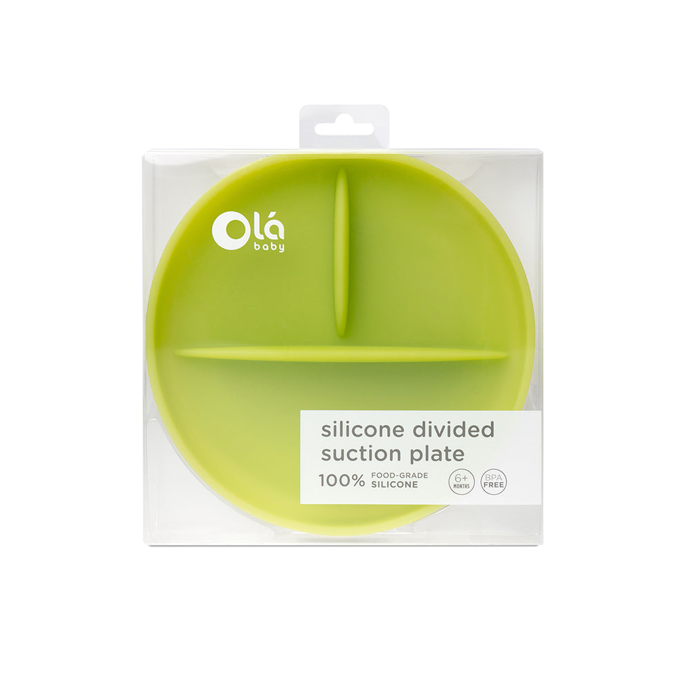 Olababy Silicone Suction Plate for Babies, Divided, 6 Months+