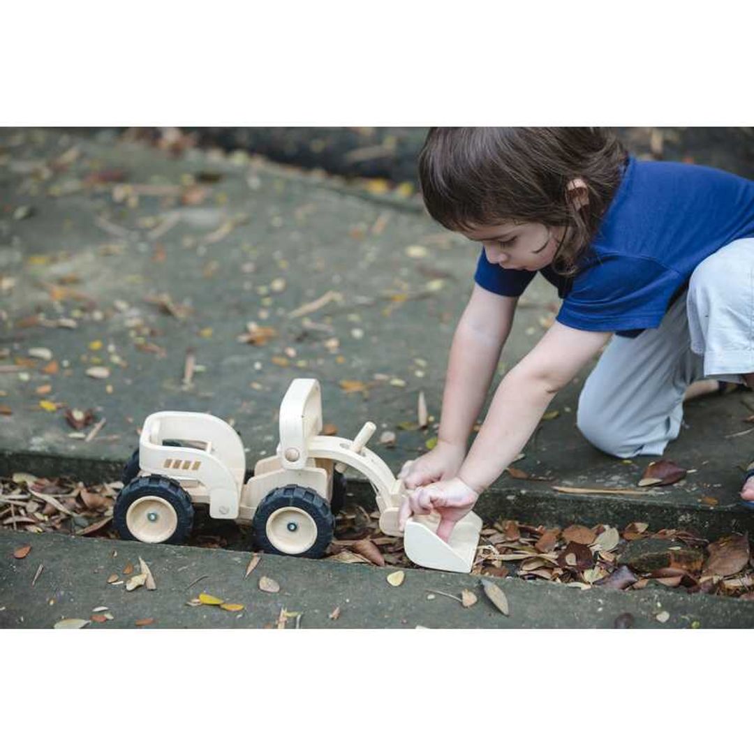 PlanToys Wooden Bulldozer: Eco-Friendly, Non-Toxic Construction Pretend Play Toy