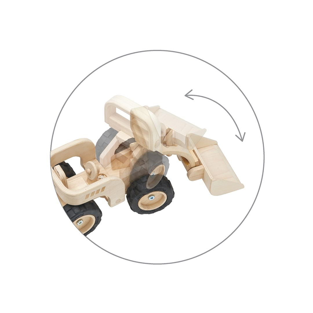 PlanToys Wooden Bulldozer: Eco-Friendly, Non-Toxic Construction Pretend Play Toy