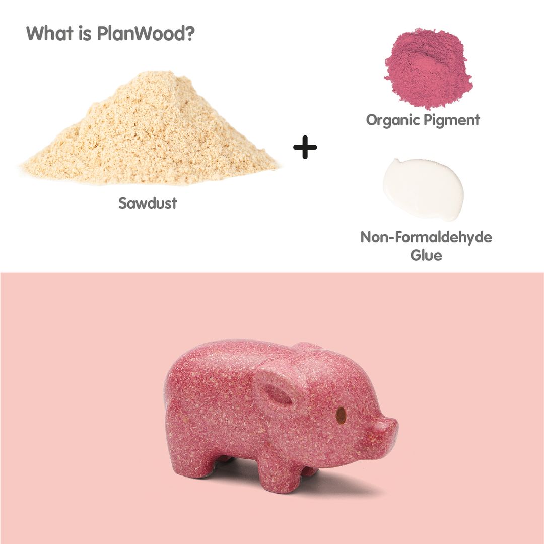 PlanToys Eco-Friendly Farm Animals Figurine Set for Kids