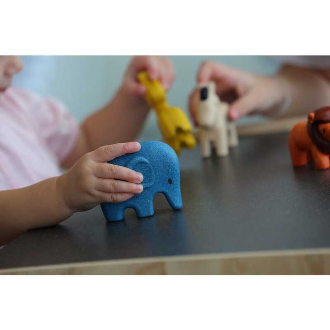 PlanToys Eco-Friendly Wild Animals Figurines Set for Kids