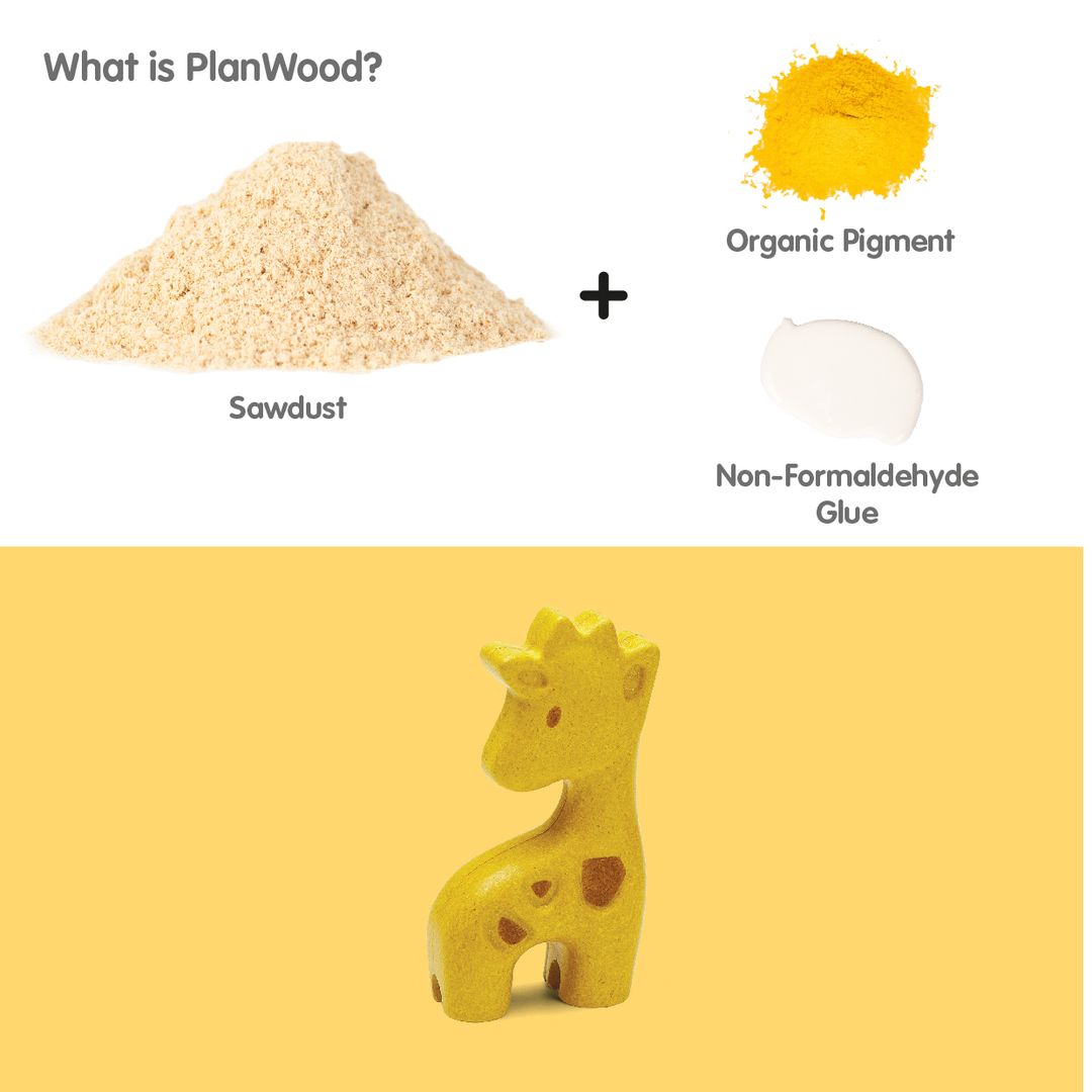 PlanToys Eco-Friendly Wild Animals Figurines Set for Kids