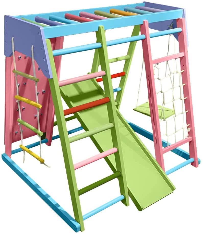 Avenlur Magnolia Eco-Friendly Wooden 7-in-1 Indoor Toddler Preschool Playset