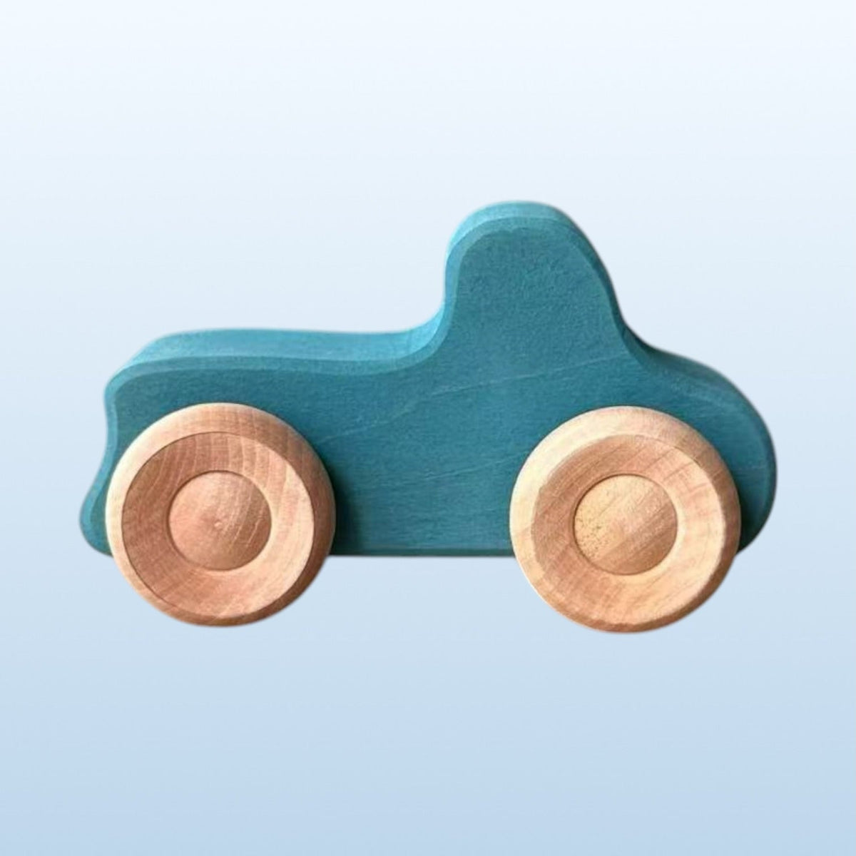 Green Elephant 7-Piece Wooden Rainbow Cars Set with 3 Peg Dolls