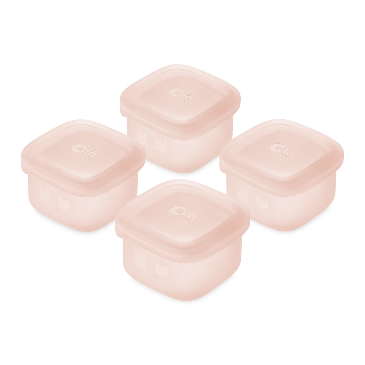 Olababy Silicone Baby Food Storage Containers, Freezer-Safe (4-Pack)