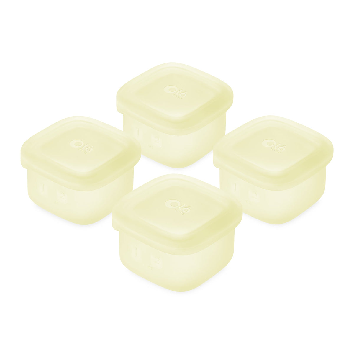 Olababy Silicone Baby Food Storage Containers, Freezer-Safe (4-Pack)