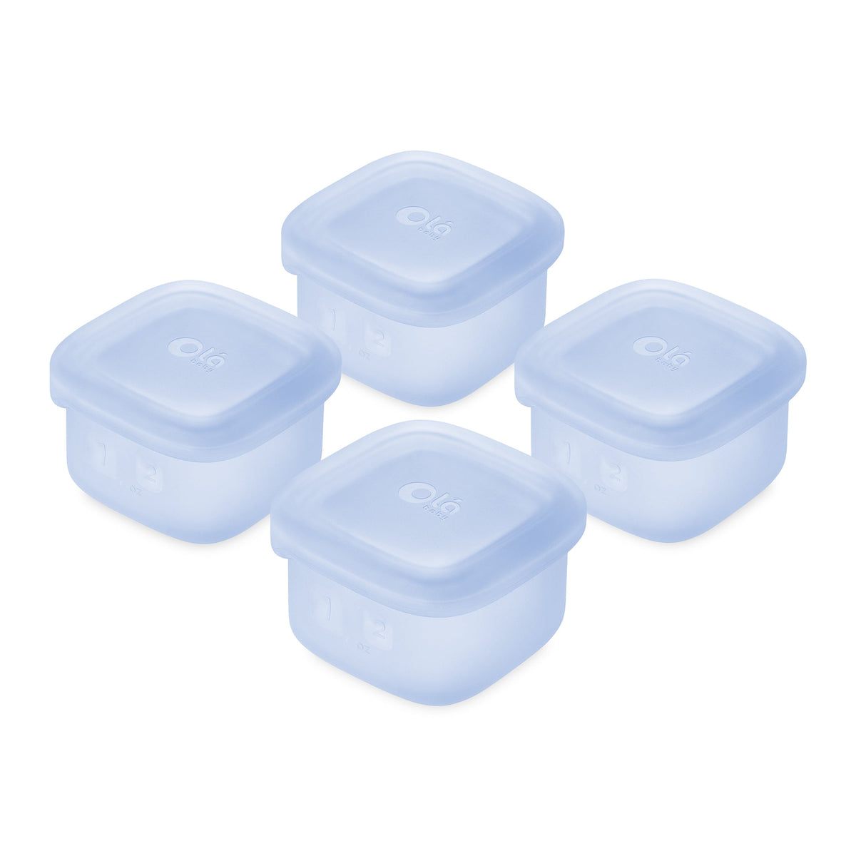 Olababy Silicone Baby Food Storage Containers, Freezer-Safe (4-Pack)