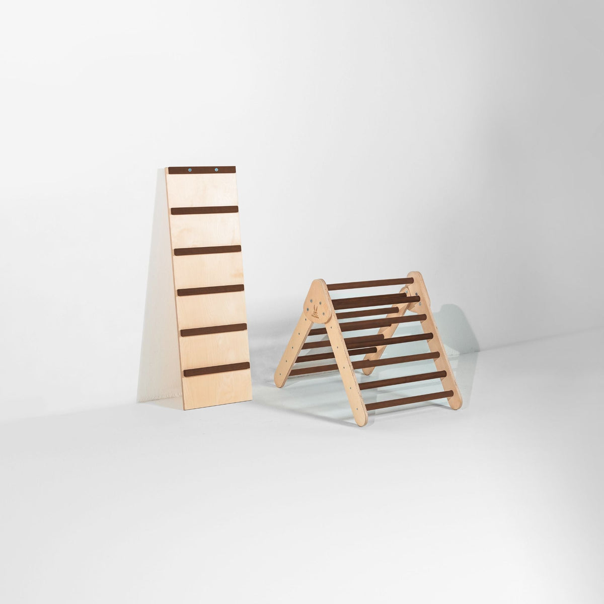 Bunny Hopkins My First Climber Playset – Mini Pikler Triangle with Reversible Ramp, Made in the USA