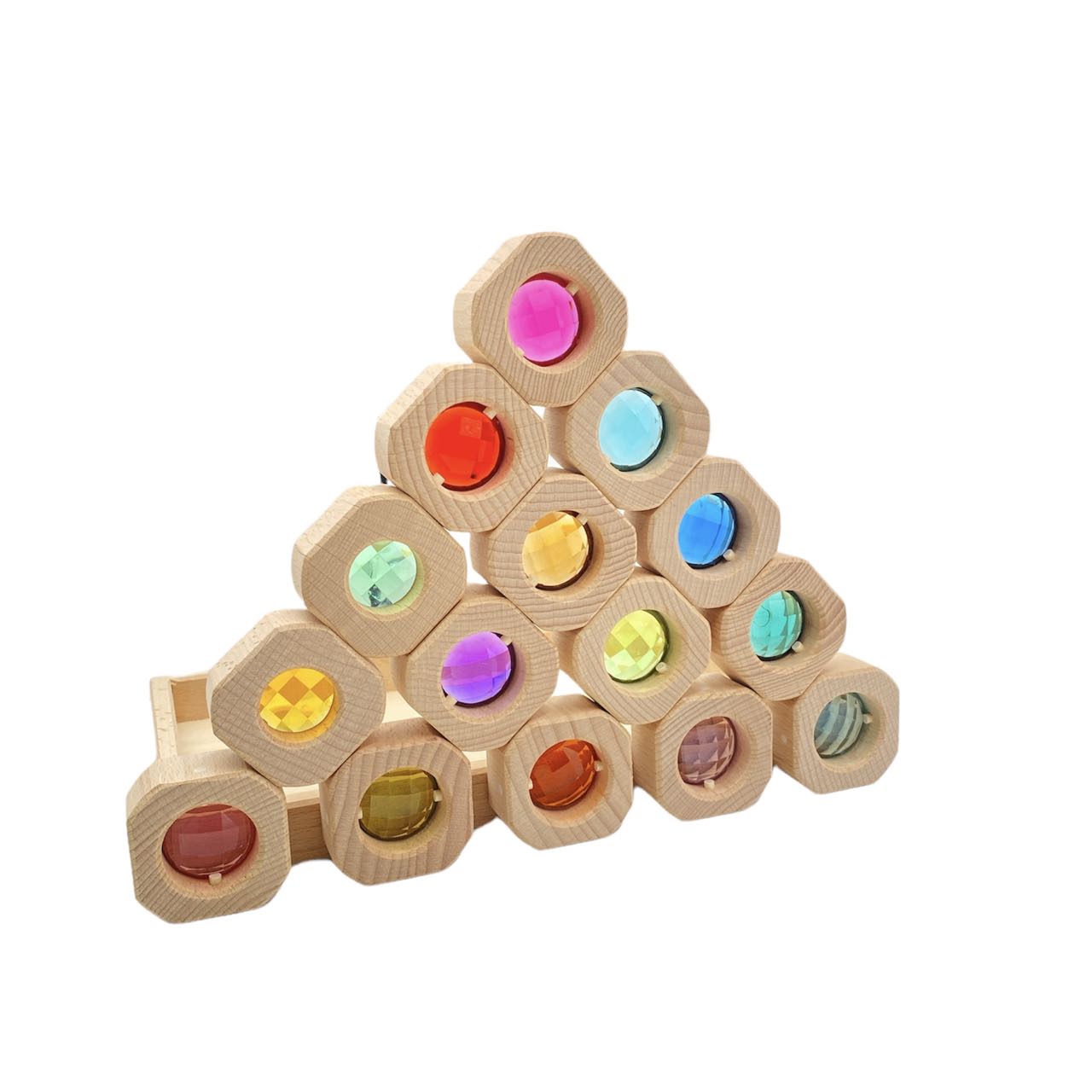 15 Pcs Bitcoin Pastel/Macaron Window Blocks Set with Storage Tray