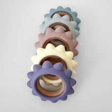Load image into Gallery viewer, Garden Party Teether Collection - Silicone &amp; Beechwood Sunshine
