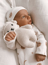 Load image into Gallery viewer, Luna + Luca Over the Moon Bamboo Knotted Baby Sleep Gown + Hat
