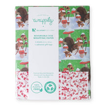 Load image into Gallery viewer, Squirrel + Mushrooms • Double-Sided Eco Wrapping Paper
