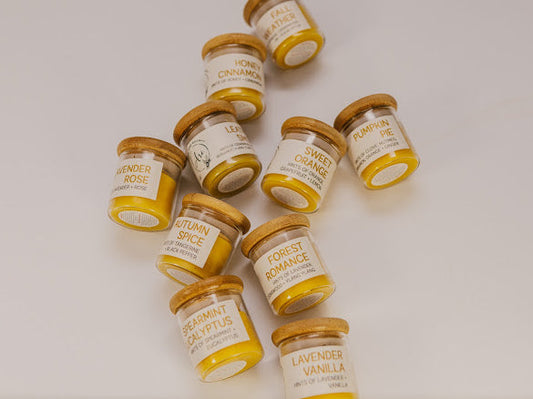 6 RANDOM -1 oz Candle Sample Jars