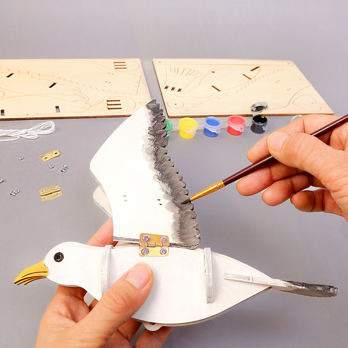 Kitsville Bionic Bird DIY Kit – Wooden STEM Building Kit for Kids