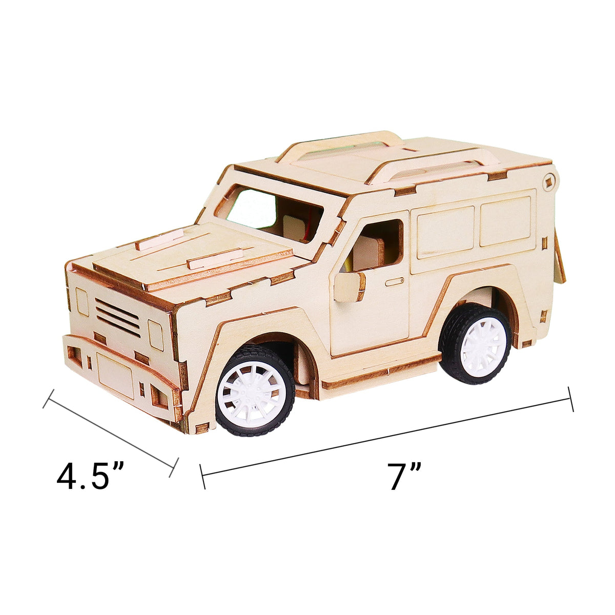 Kitsville 2.4 GHz RC SUV Car DIY Kit – Wooden STEM Building Kit for Kids 12+