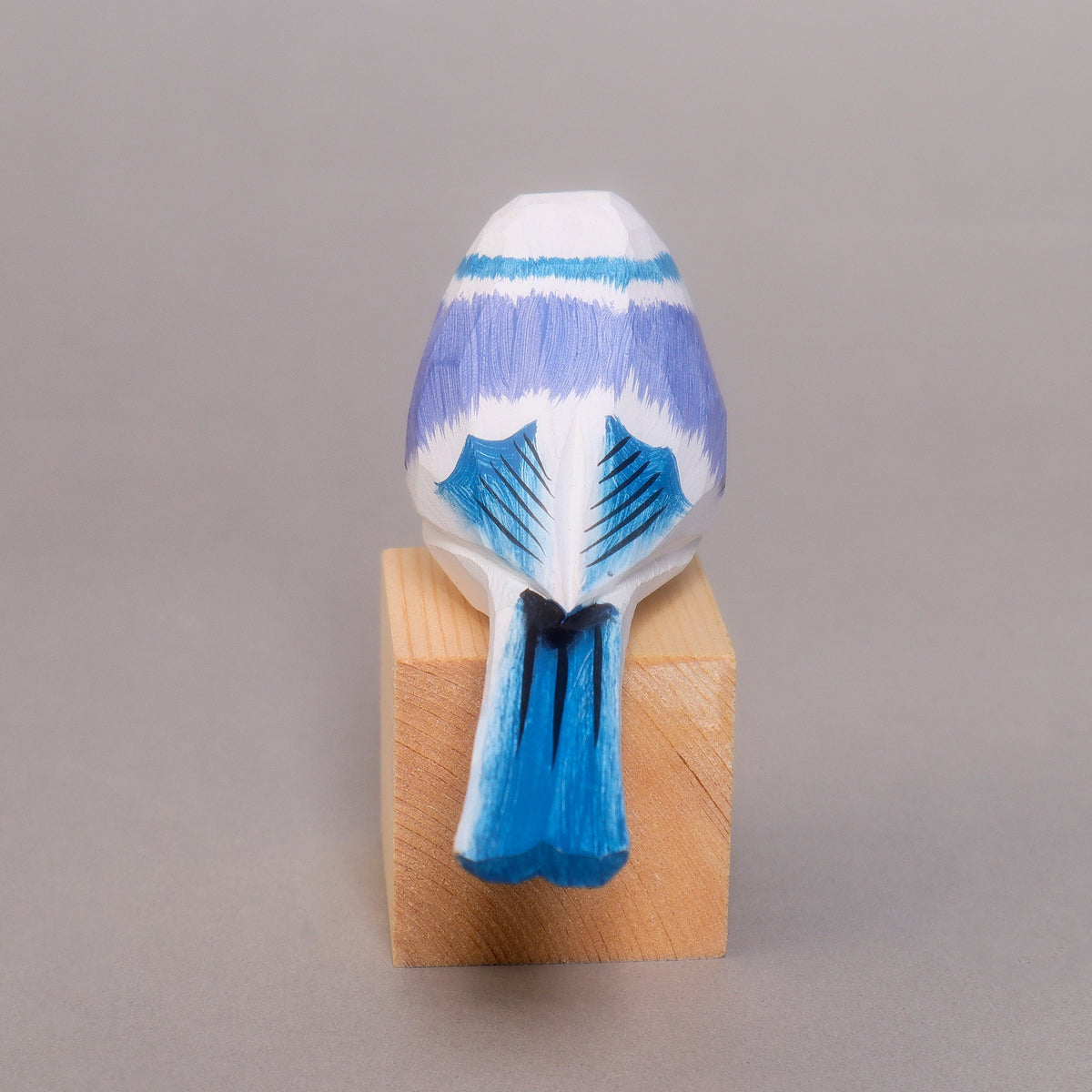 Kitsville Hand-Carved Wooden Bird Figurine – White