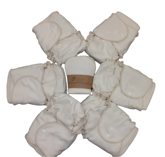 Hemp/Cotton Diaper Bundle (Pack of 6) with Doublers Liners