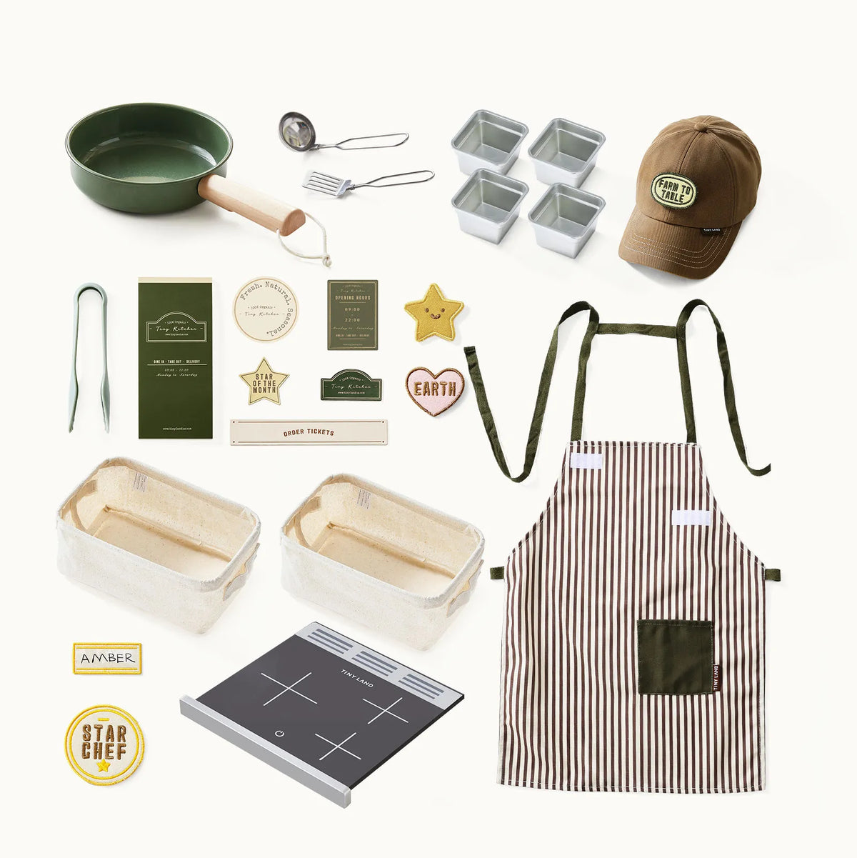 Tiny Land BistroSwitch Play Kitchen – 2-in-1 Kitchen & Bistro Pretend Play Set
