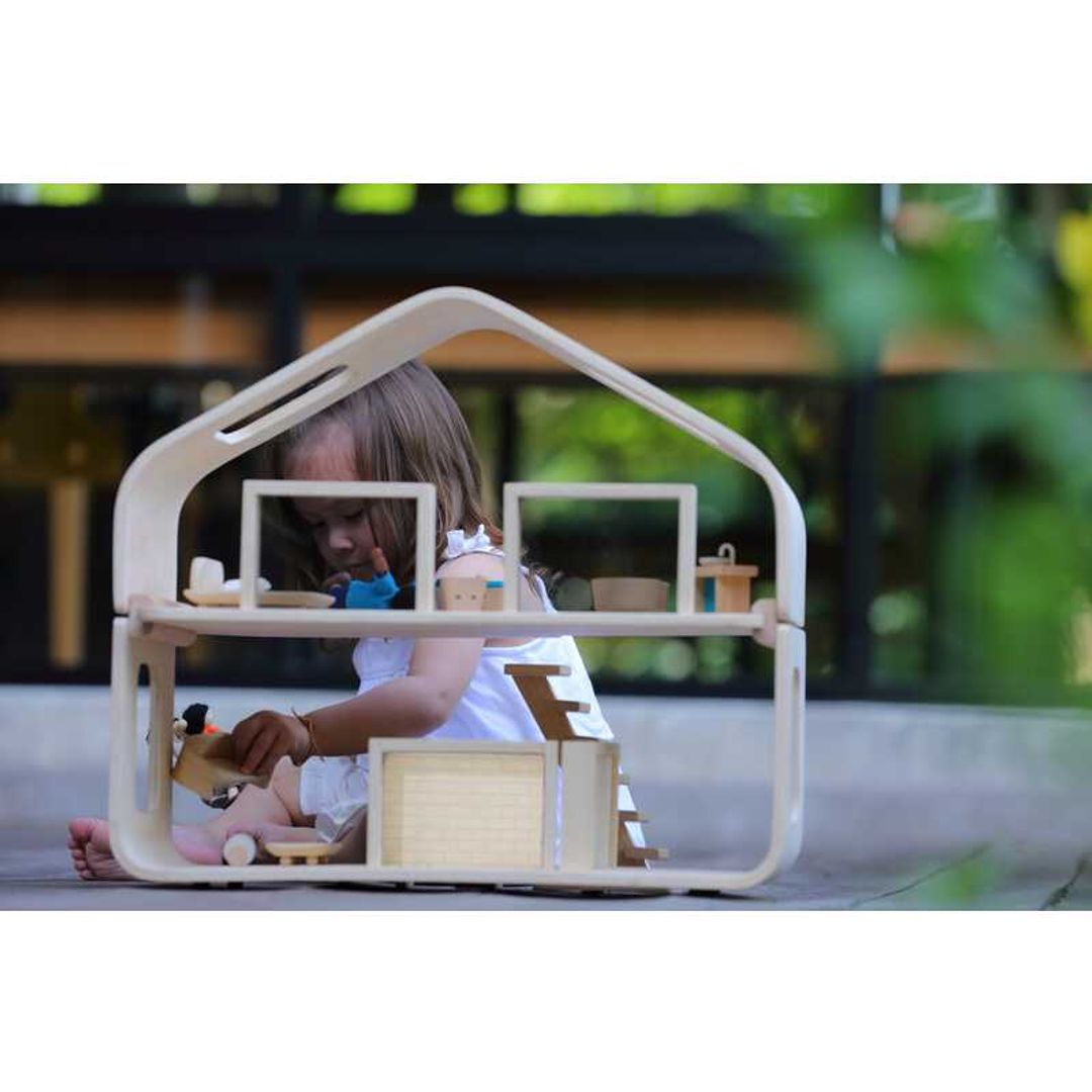 PlanToys Eco-Friendly Wooden Contemporary Dollhouse