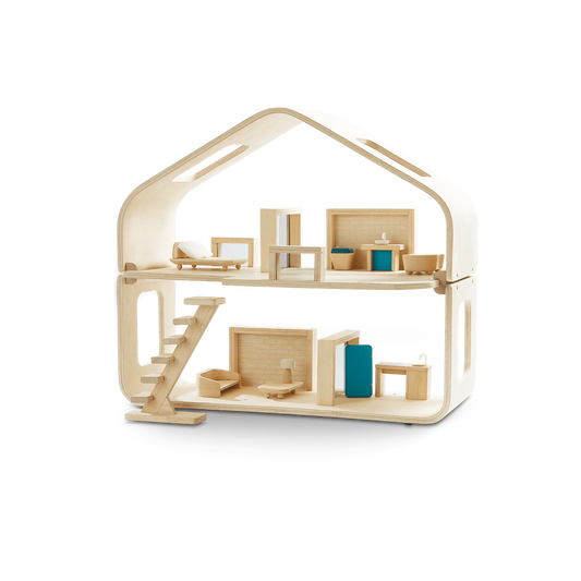 PlanToys Eco-Friendly Wooden Contemporary Dollhouse