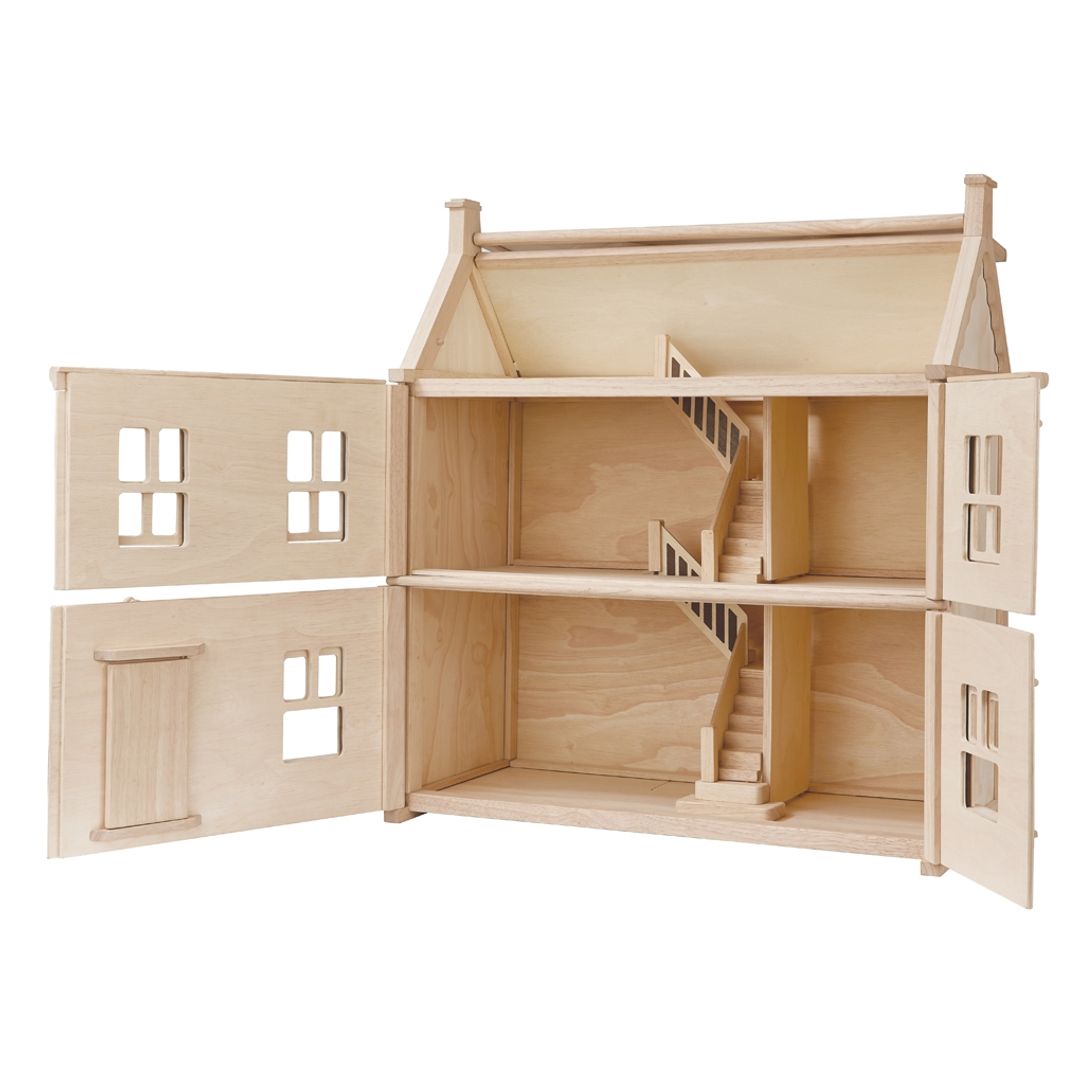 PlanToys Eco-Friendly Wooden Victorian Dollhouse