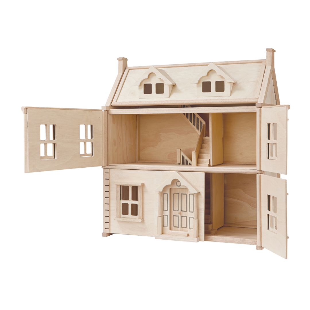 PlanToys Eco-Friendly Wooden Victorian Dollhouse