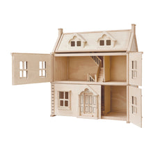 Load image into Gallery viewer, PlanToys Eco-Friendly Wooden Victorian Dollhouse
