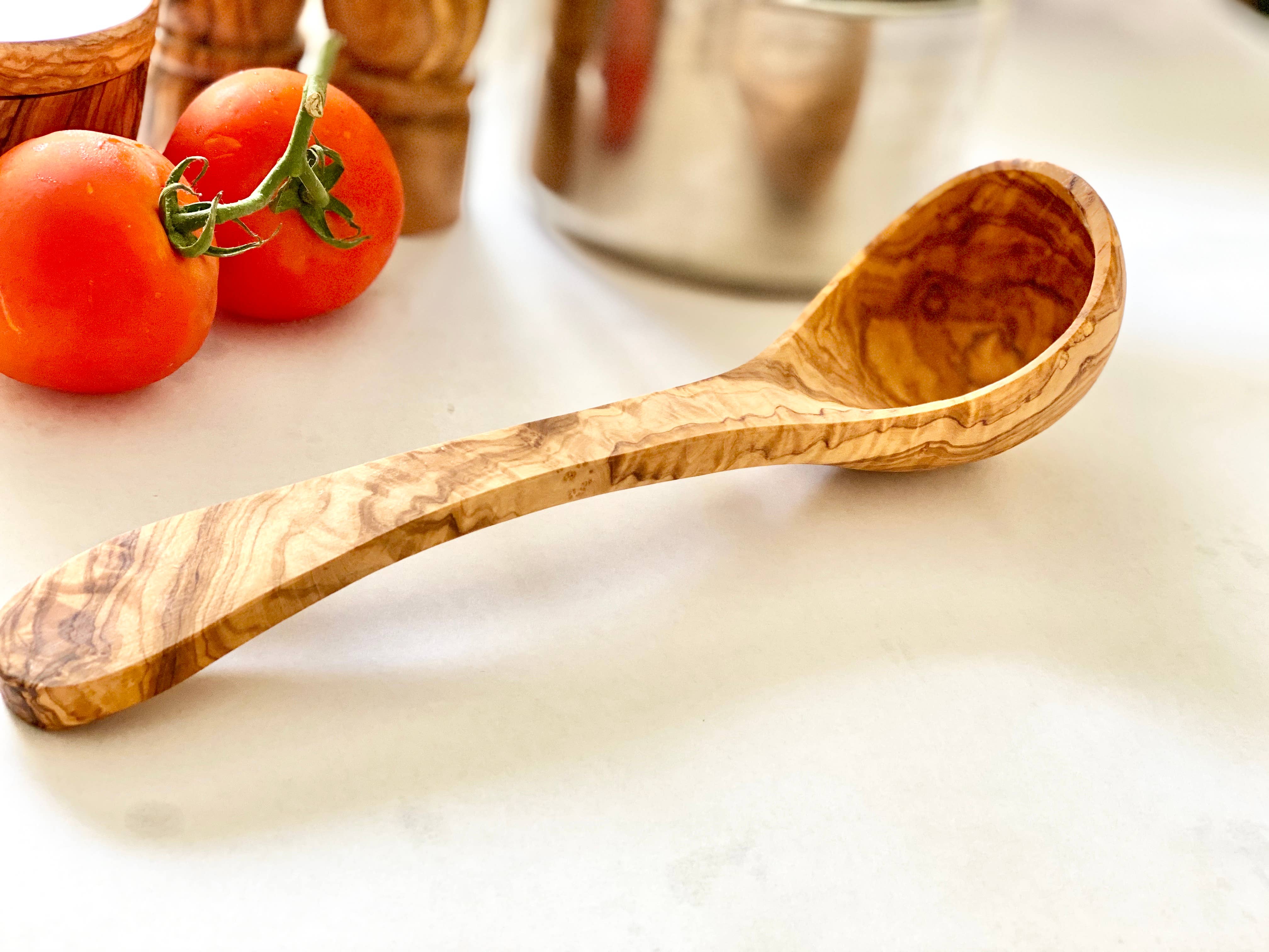 Olive Wood Ladle - Thumbnail 3