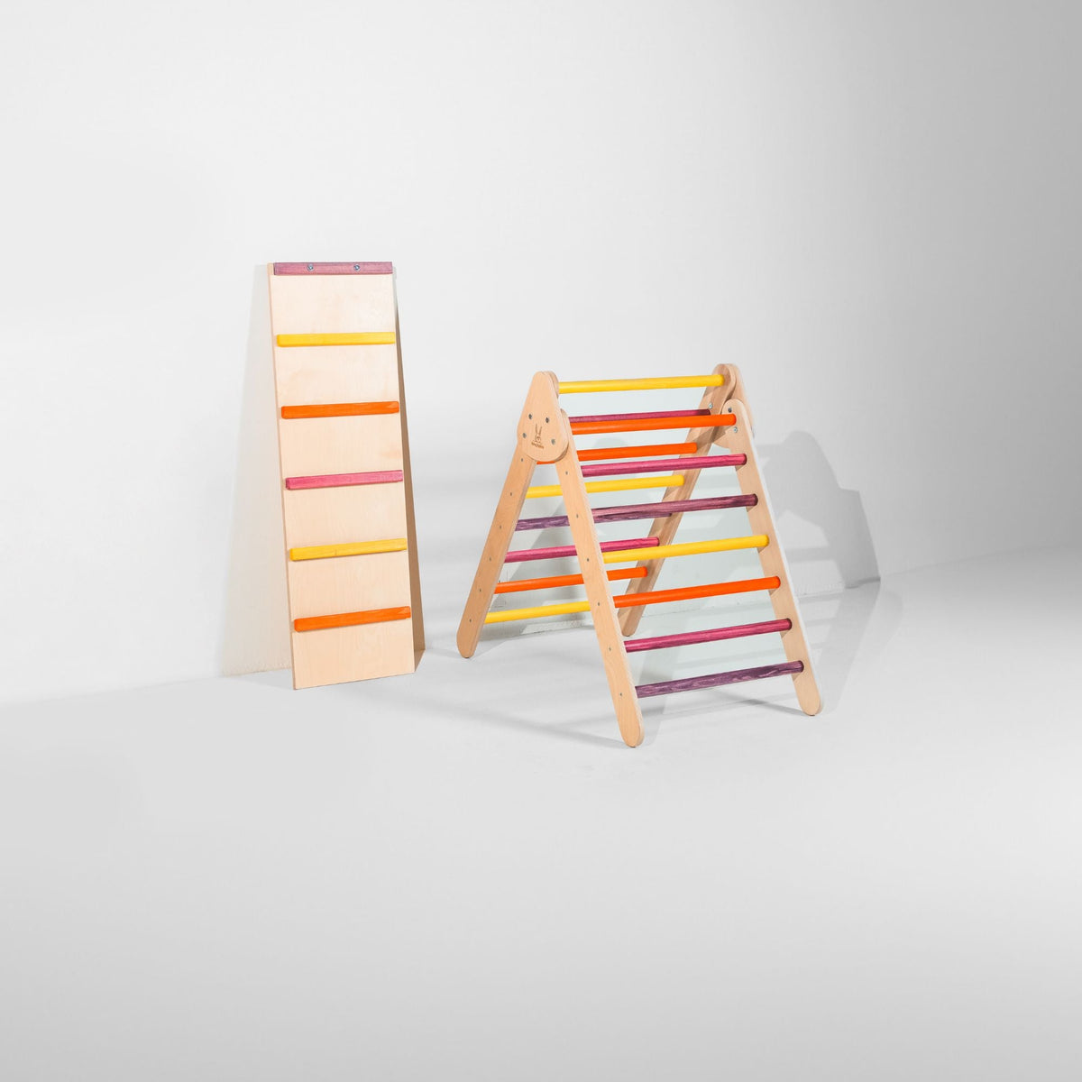Bunny Hopkins Classic Climber Playset – Original Pikler Triangle with Reversible Ramp, Made in the USA