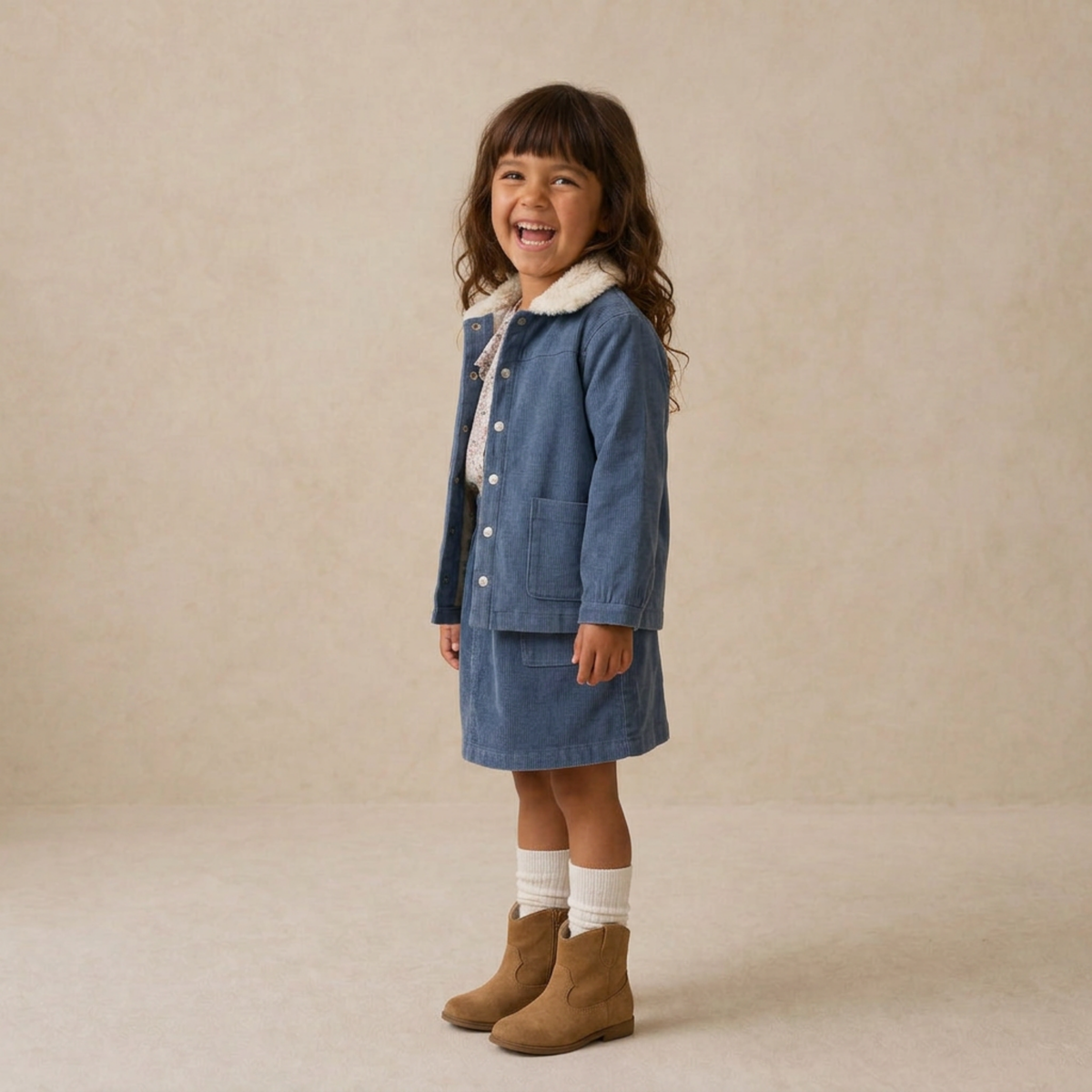 Organic Corduroy Skirt for Babies & Toddlers – Navy