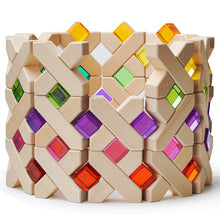 Load image into Gallery viewer, 100 Pcs Rainbow Translucent Lucite Cubes Set with Storage Tray
