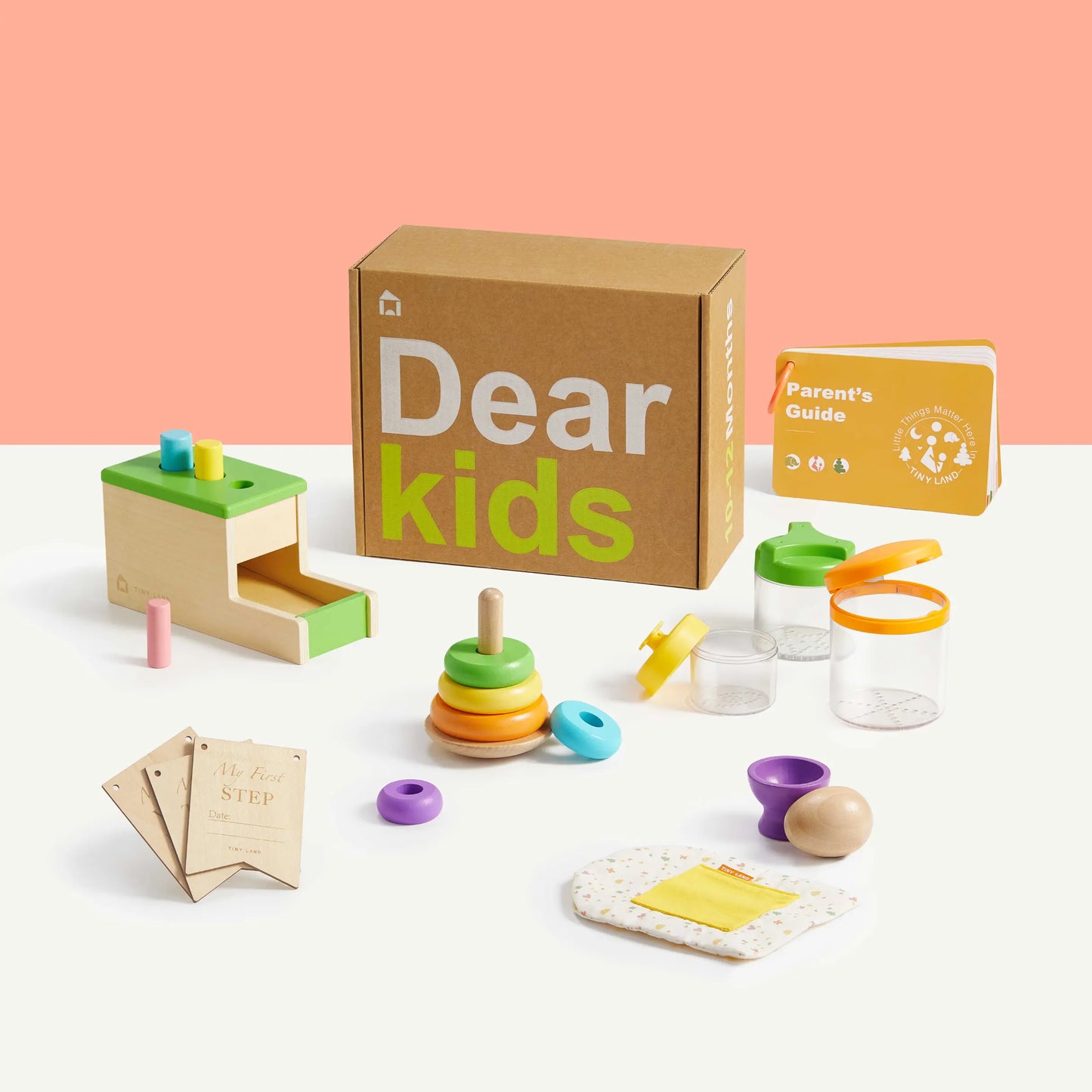 Tiny Land® Montessori Eco-Friendly Toys Set for Infants (10-12 month)