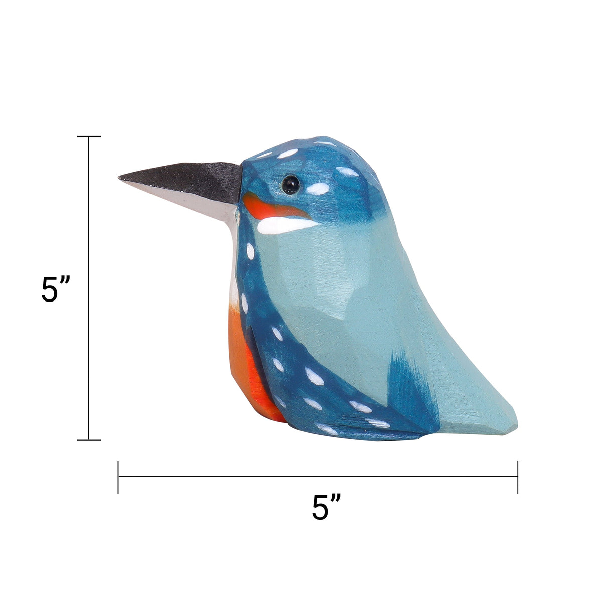 Kitsville Hand-Carved Wooden Bird Figurine – Hummingbird