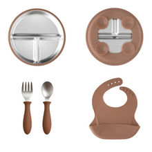 Load image into Gallery viewer, Tots Ground Complete Toddler Feeding Set - Pre-Order Now - Stainless Steel &amp; Silicone
