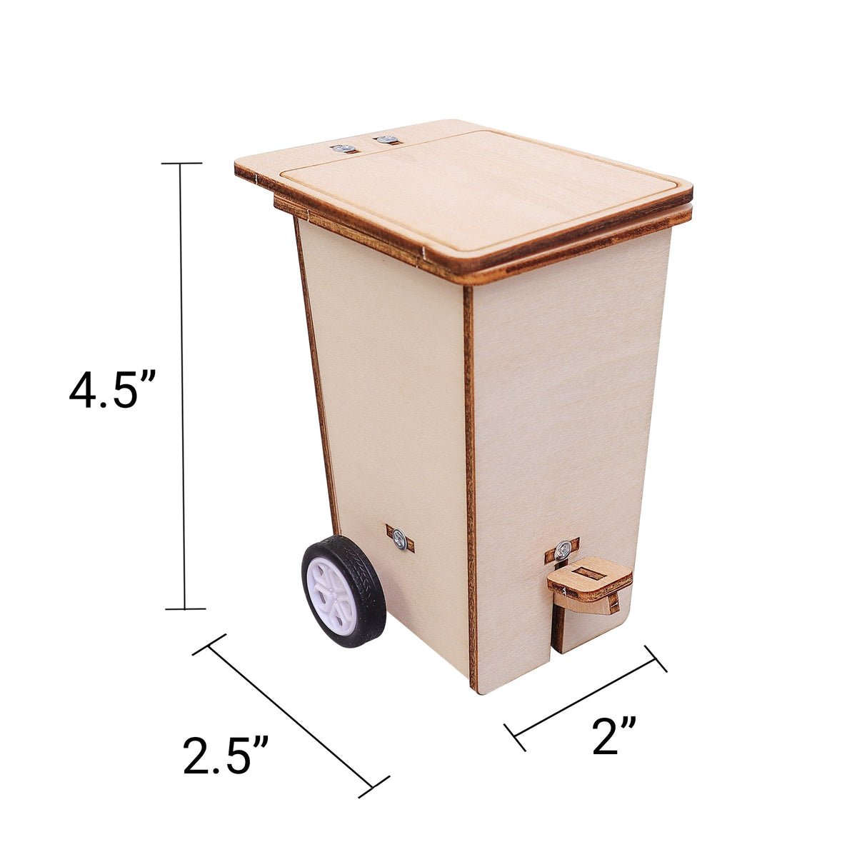 Kitsville Build & Paint Mini Trash Cans (Set of 2) – Wooden DIY Craft Kit