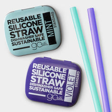 Load image into Gallery viewer, 8&quot; Reusable Silicone Straw &amp; Travel Case, 2pk
