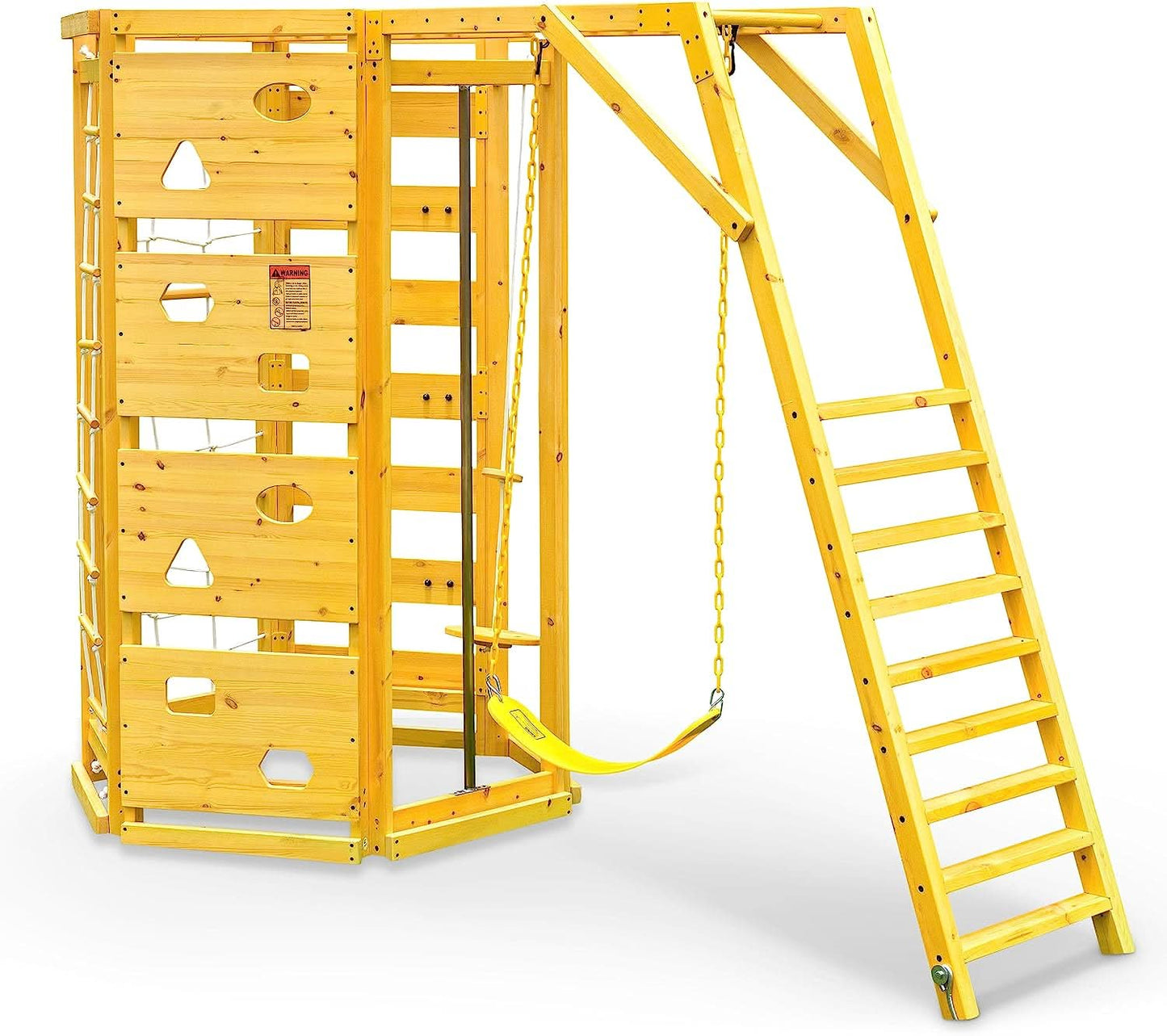 Avenlur Hawthorn: 9-in-1 Eco-Friendly Outdoor Climbing Gym with Monkey Bars & Swing Set for Kids 3-11